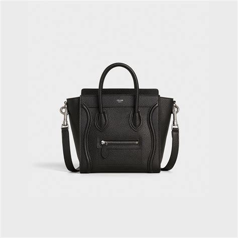 black celine nano luggage bag